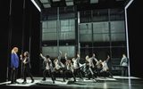 Students in school uniform dancing.