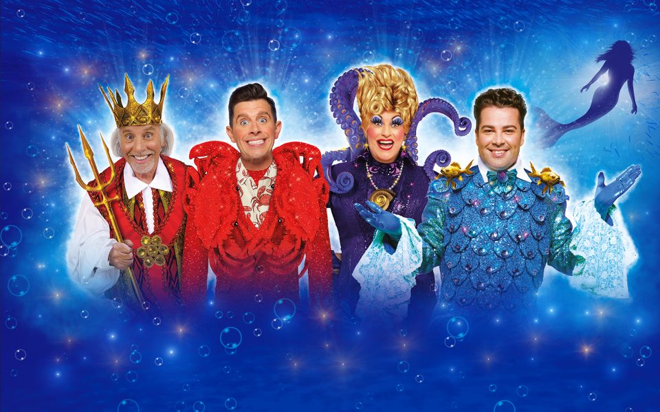 The cast of The Little Mermaid; Clive Webb, Danny Adams, Chris Hayward and Joe McElderry