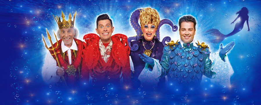 The cast of The Little Mermaid; Clive Webb, Danny Adams, Chris Hayward and Joe McElderry