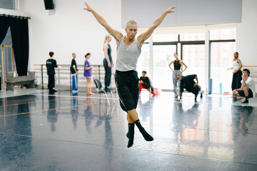 Phoenix dancers in rehearsal for Susanna, a collaboration with Opera North. Photo credit Tom Arber Phoenix dancers in rehearsal for Susanna, a collaboration with Opera North. Photo credit Tom Arber.
