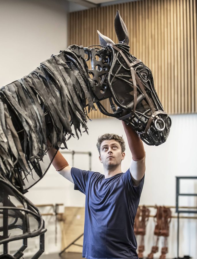 Tea Poldervaart in rehearsals for War Horse tour. Credit Pamela Raith Photography. Tea Poldervaart in rehearsals for War Horse tour. Credit Pamela Raith Photography.